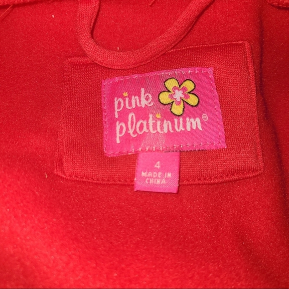 Pink Platinum Peacoat Red Coat Kids Size 4 - Picture 8 of 8